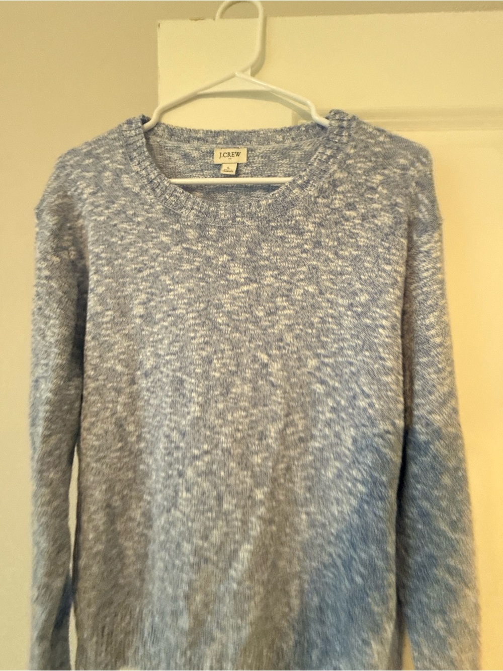 J.Crew Blue White Marl Knit Crewneck Sweater Size L | Quiet Luxury Coastal🩷 - Picture 6 of 8